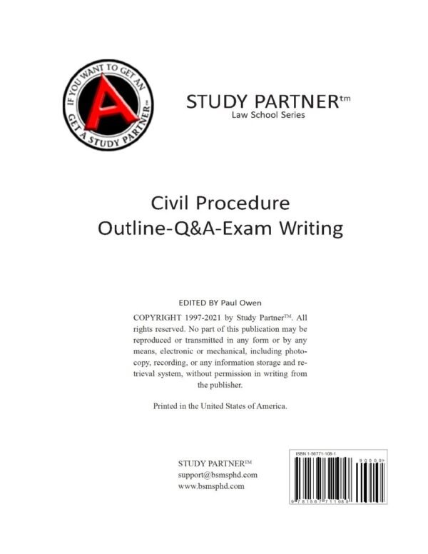 Civil Procedure Law Outline 2021
