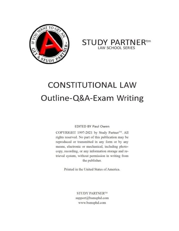 Constitutional Law Outline 2021