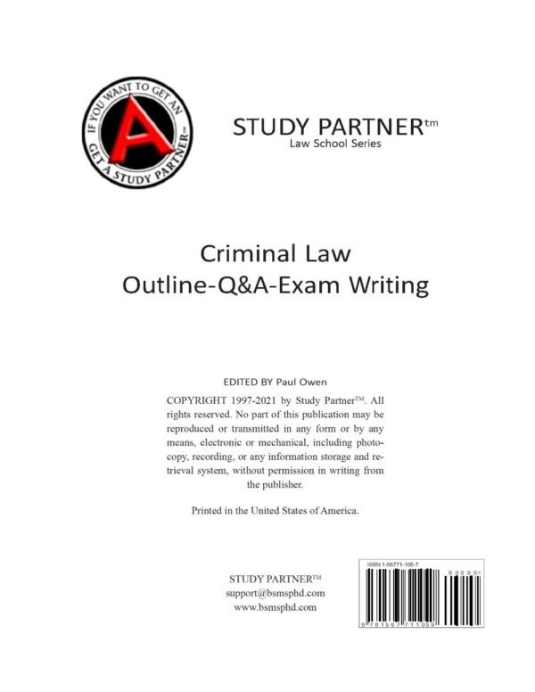Criminal Law Outline  2021