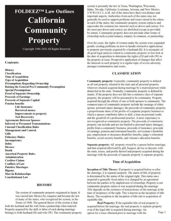 California Community Property 2026