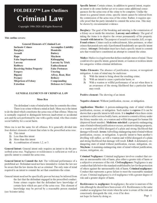 Criminal Law 2026