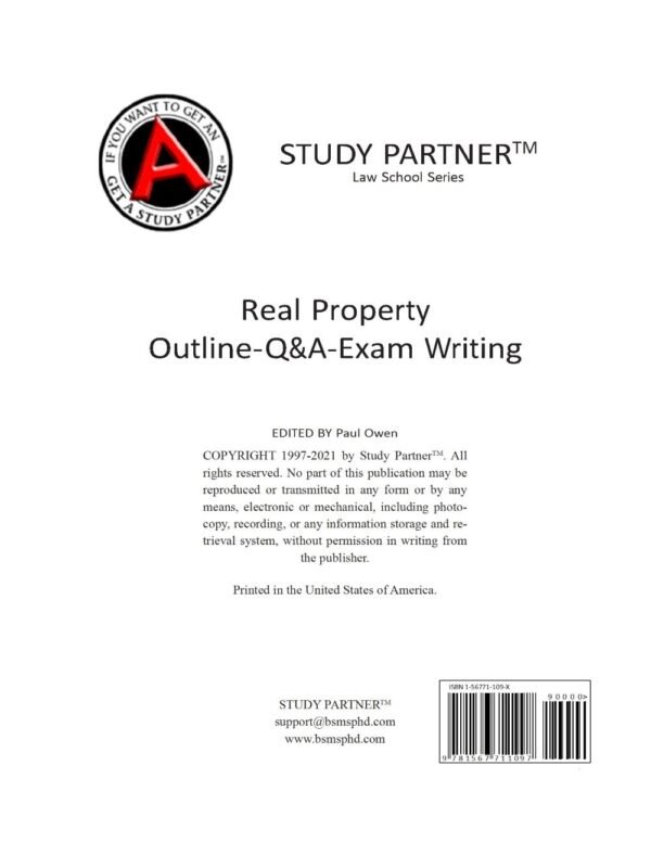 Real Property Law Outline 2021