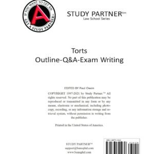 Torts Law Outline 2021