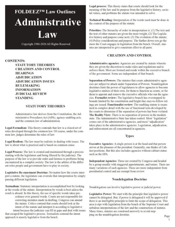 Administrative Law 2026