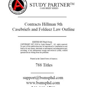 Contracts Hillman 9th Casebriefs