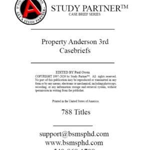 Real Property Anderson 3rd Casebriefs